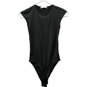 Zara Sleeveless Bodysuit Womens S Black Shapewear Stretchy